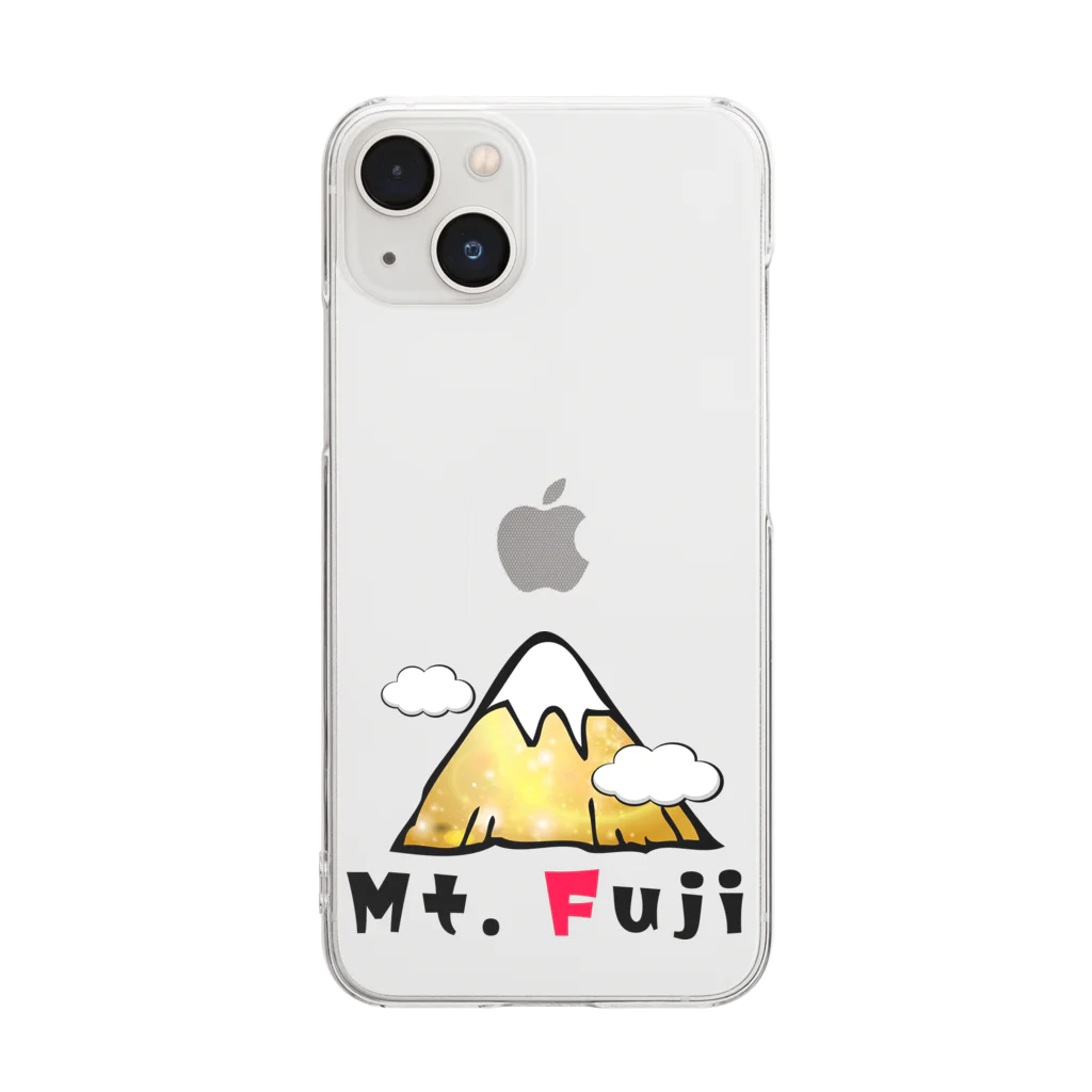 レアレアコクアのいいことありそう! 金運シリーズ　(富士山　Mt.Fuji) Clear Smartphone Case