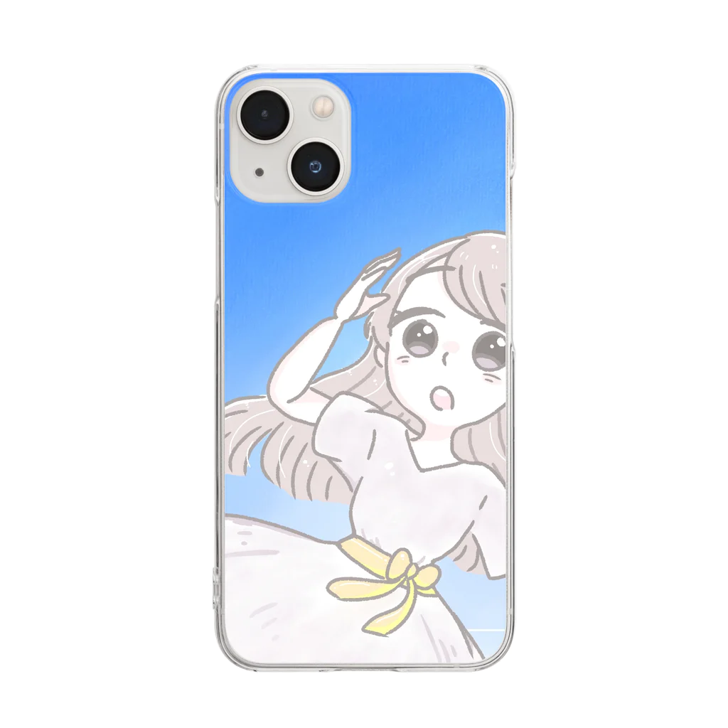 白あん秋刀魚の青空 Clear Smartphone Case