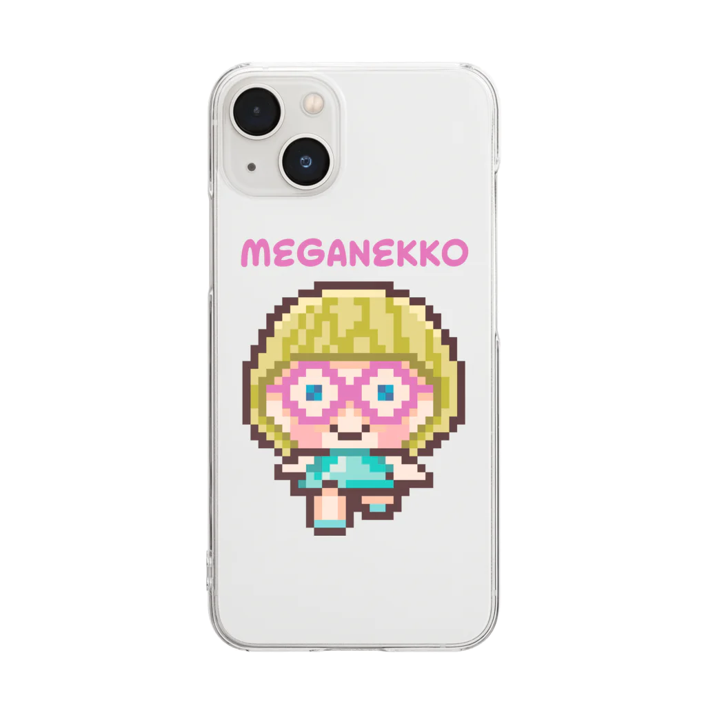TICTOCのどうぶつショップのめがねっ子（ロゴあり） Clear Smartphone Case