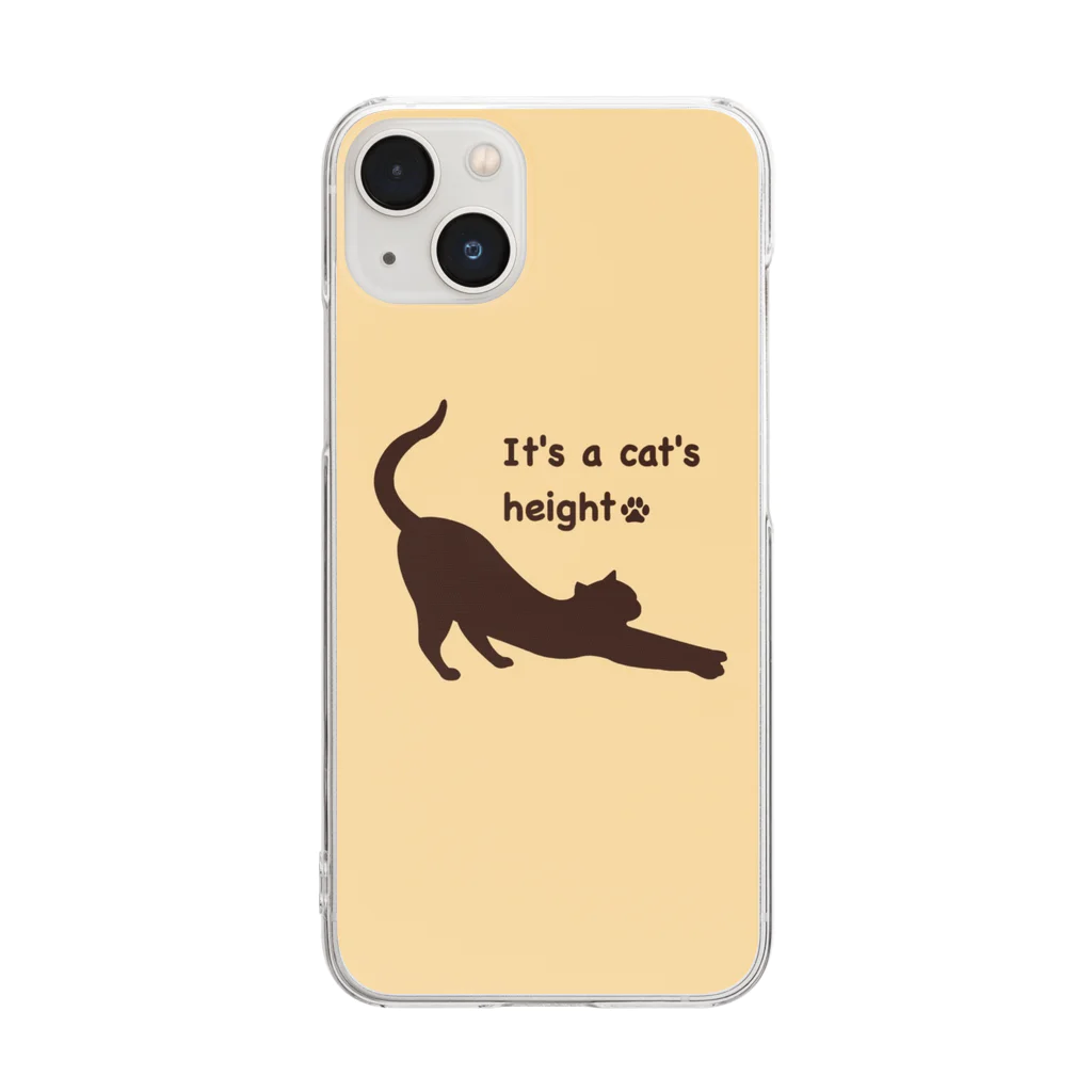 薈.collectionの背伸び猫🐱シリーズ Clear Smartphone Case