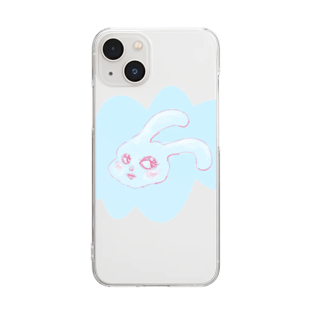 ‧⁺ ⊹˚.のうさぎ Clear Smartphone Case