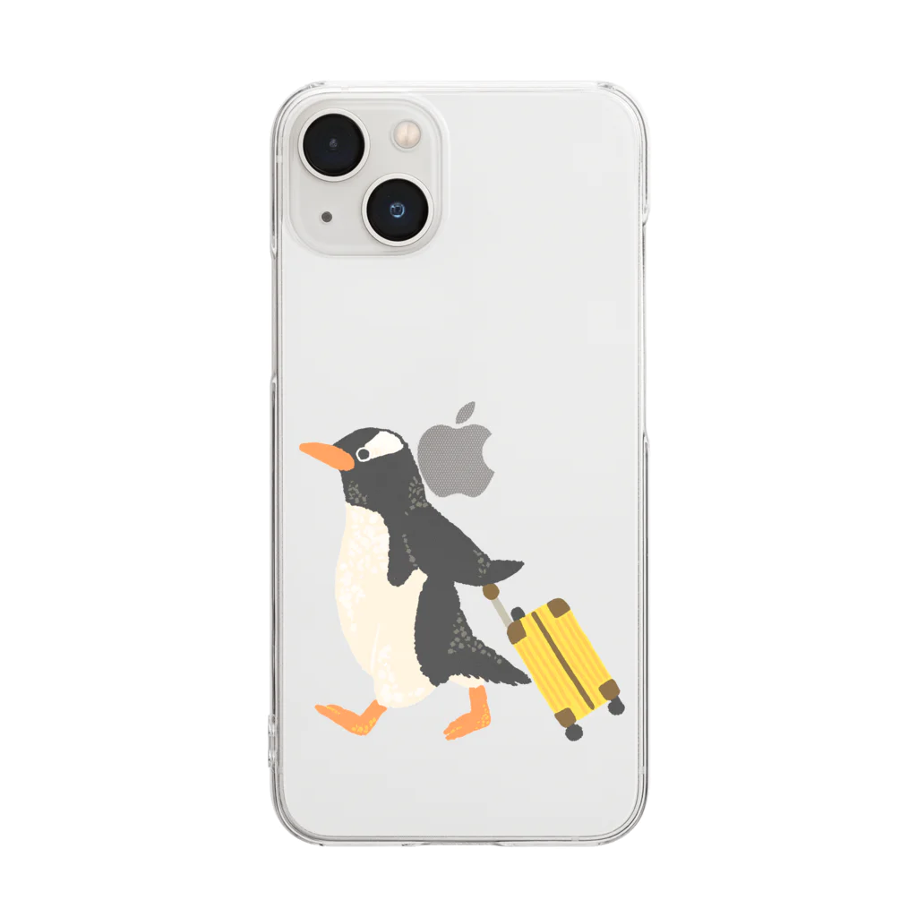 This is Mine（ディスイズマイン）の旅するペンギン（文字ナシ） Clear Smartphone Case