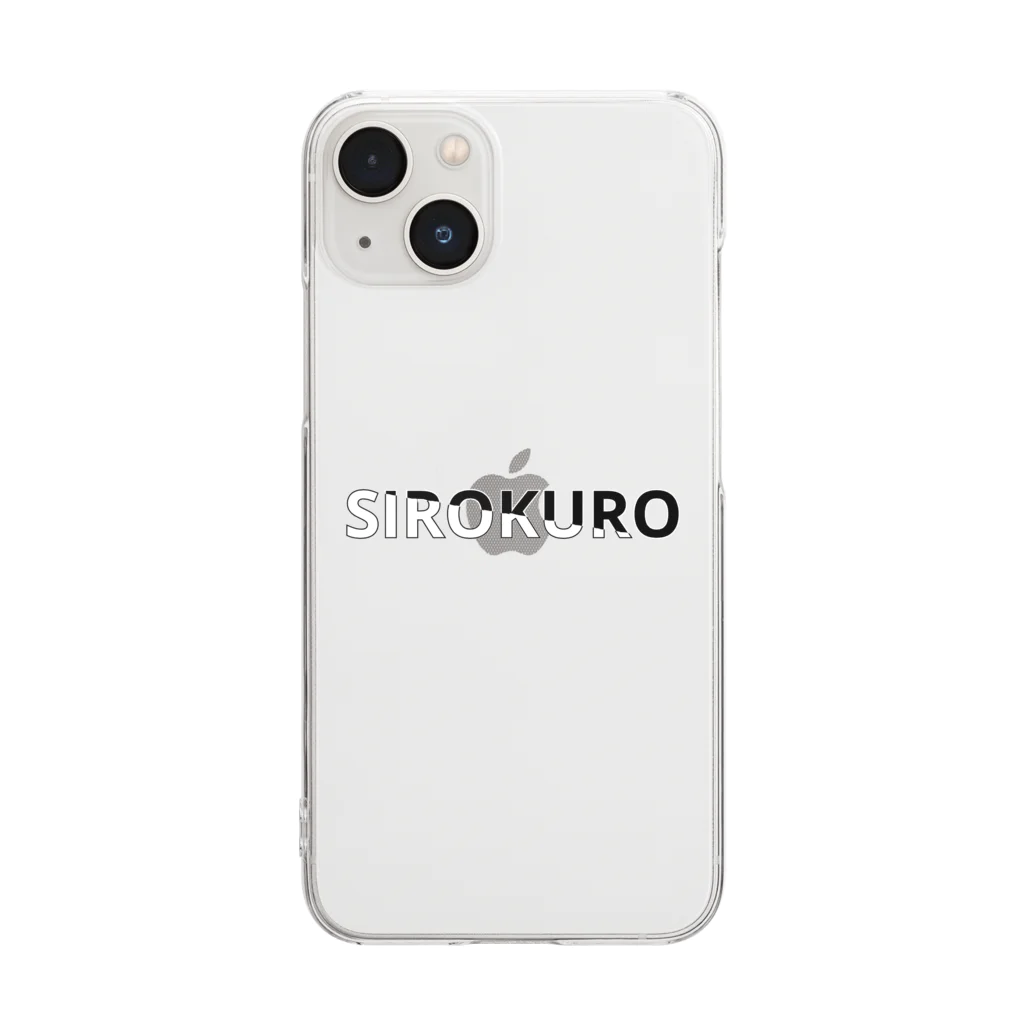 O3(ozone)の白黒 Clear Smartphone Case