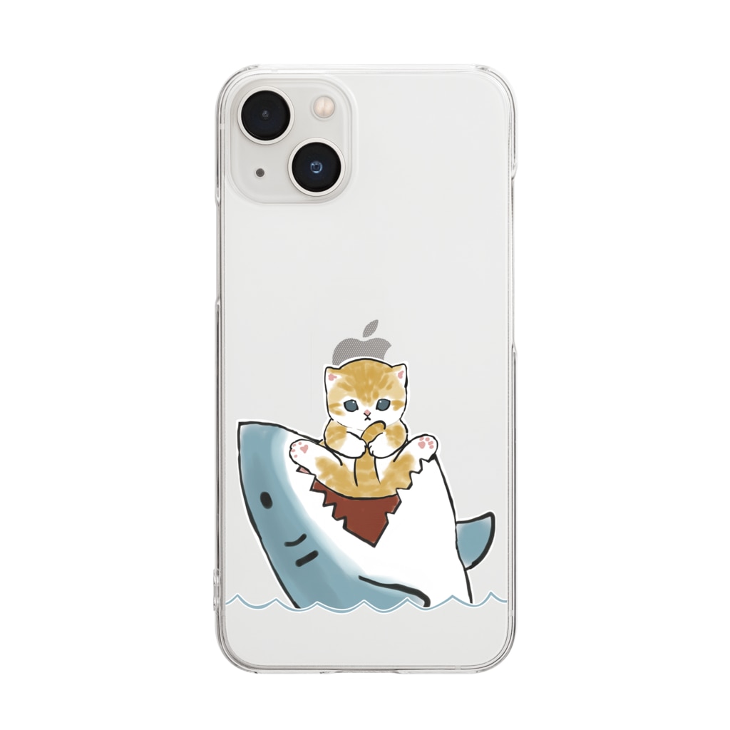 mofusandのサメにゃん危機一髪 Clear Smartphone Case
