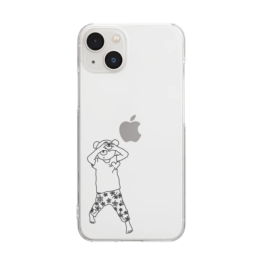 YUICHI design shopのどきっくま Clear Smartphone Case