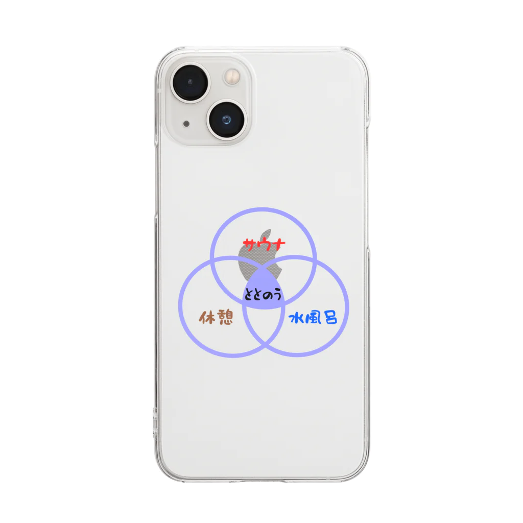 ハナのお店のサウナ（ベン図） Clear Smartphone Case