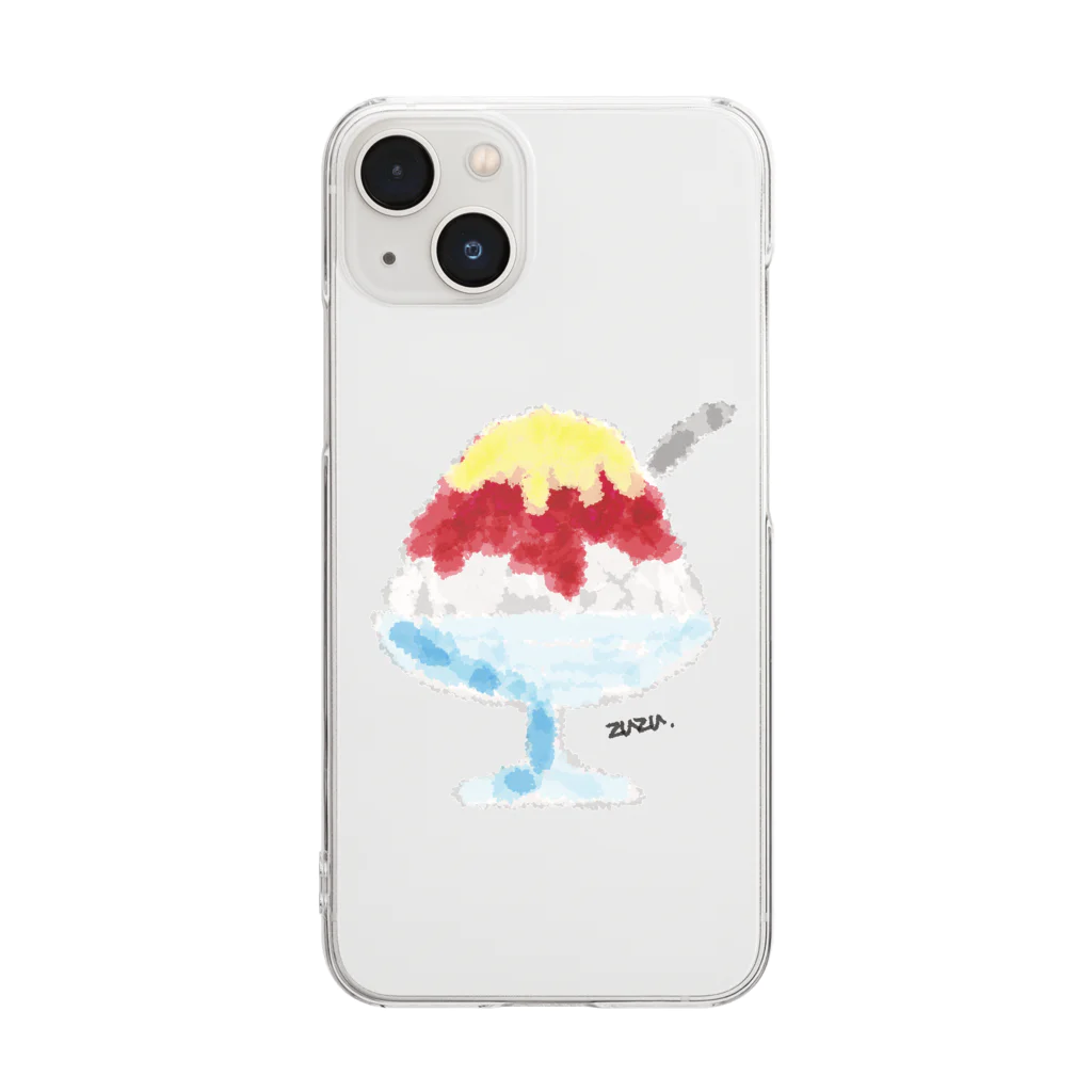 suisuiのいちご練乳かき氷 Clear Smartphone Case