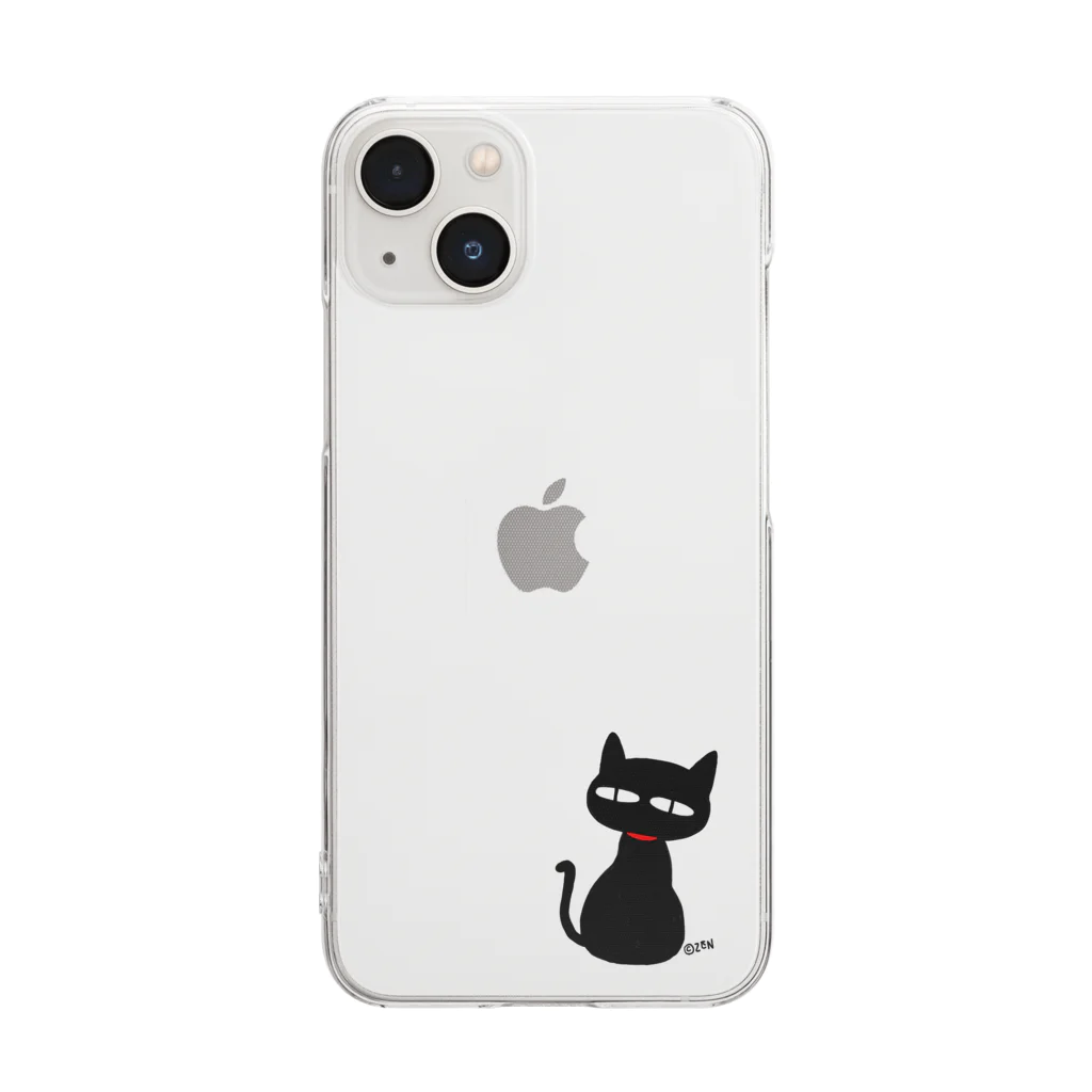 ZENの黒猫のKWU Clear Smartphone Case