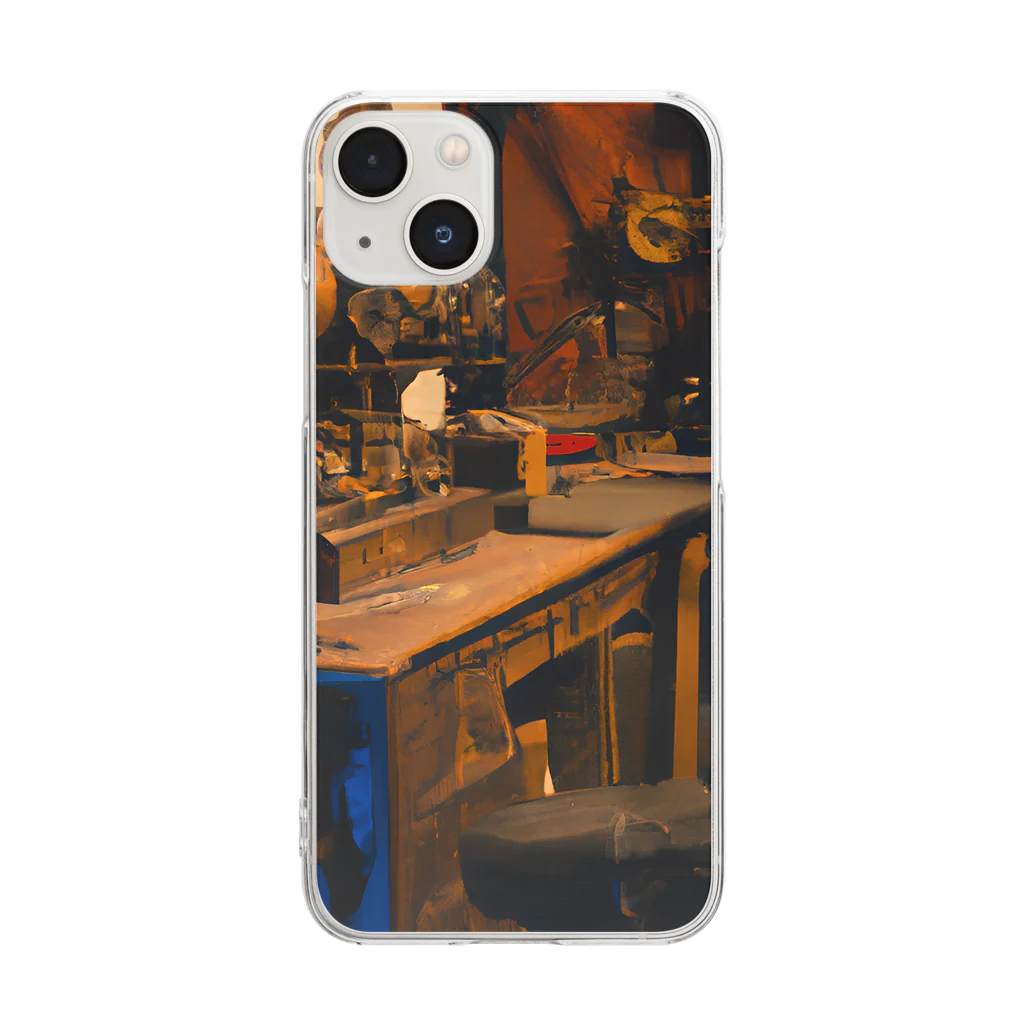 tiger4thのSteampunk room Clear Smartphone Case