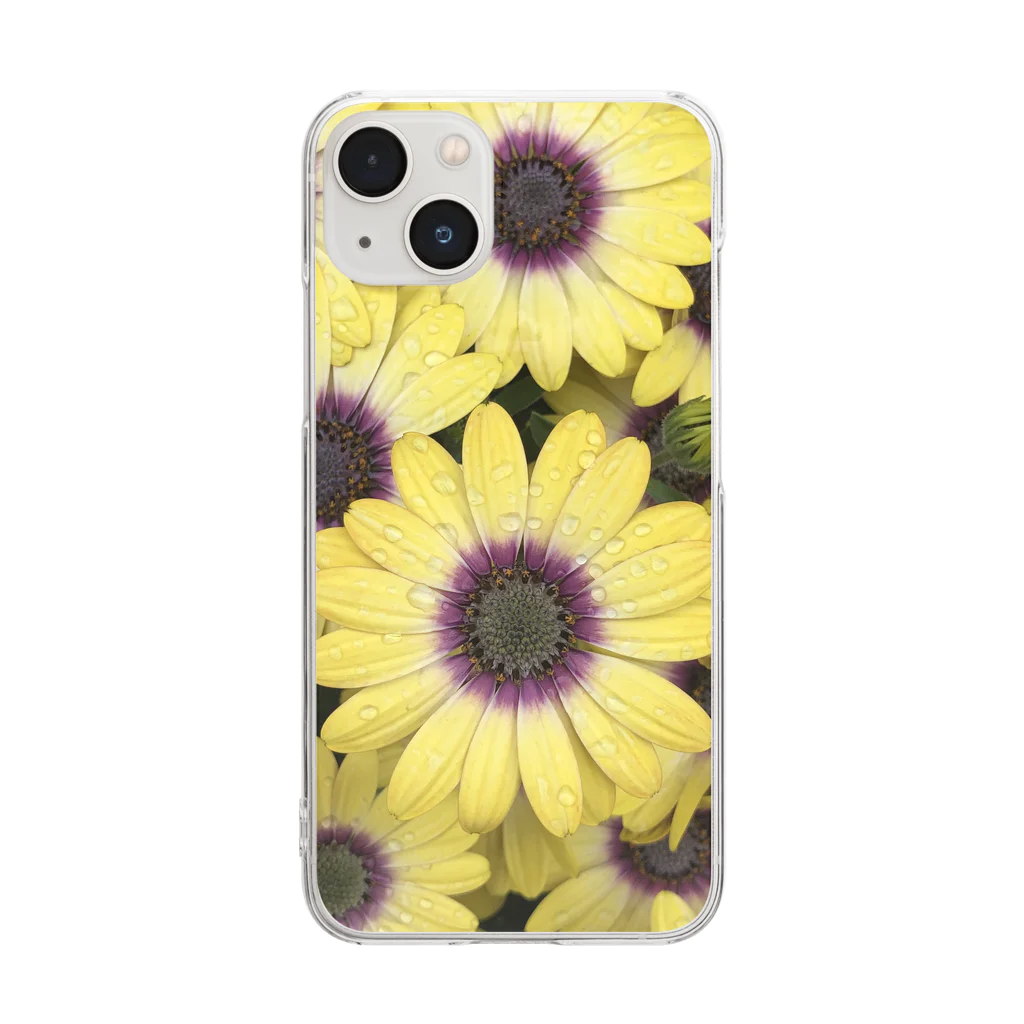 N-Photography のYellow Flowers 1 Clear Smartphone Case