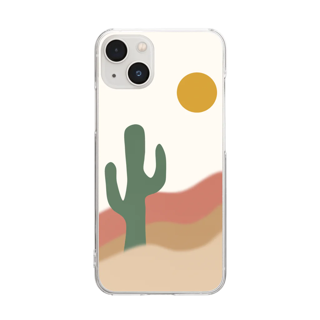 two_moonのcactus Clear Smartphone Case