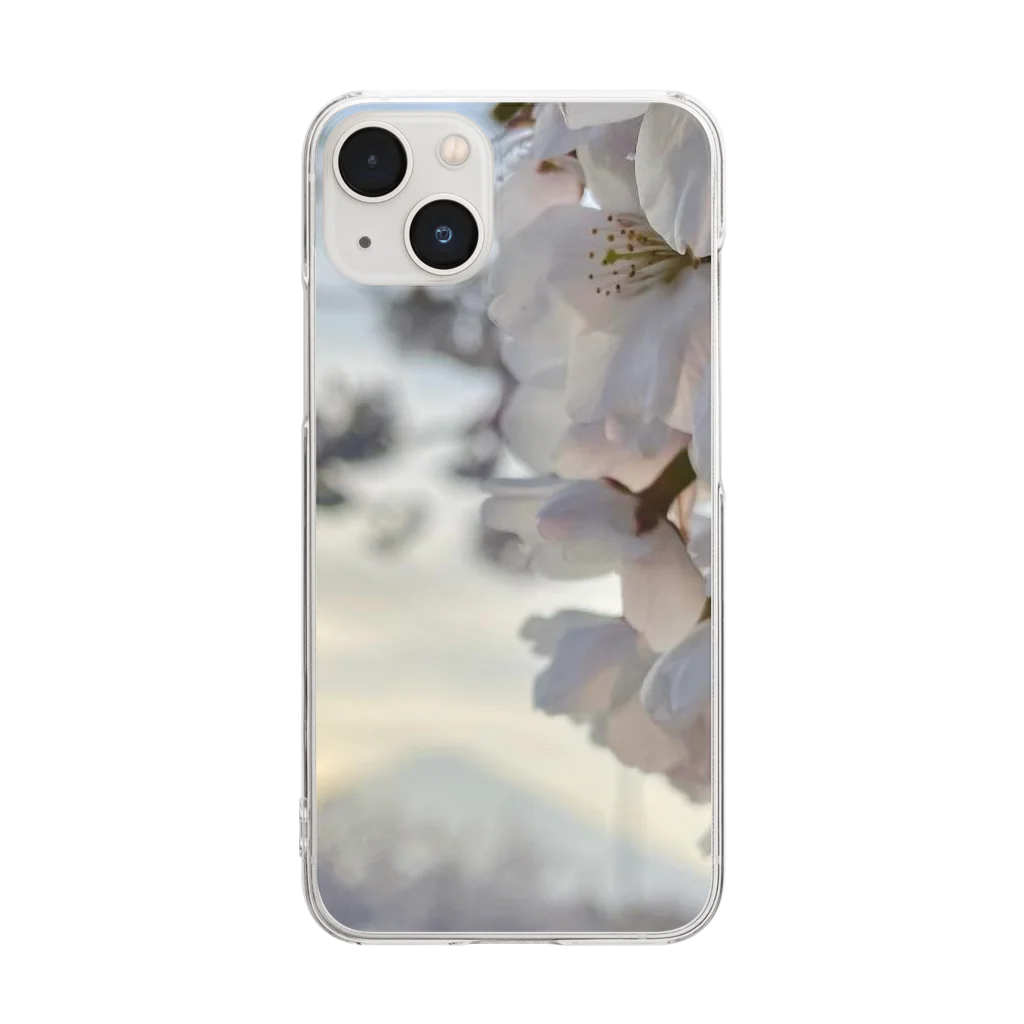 ふじやま😊の春 Clear Smartphone Case