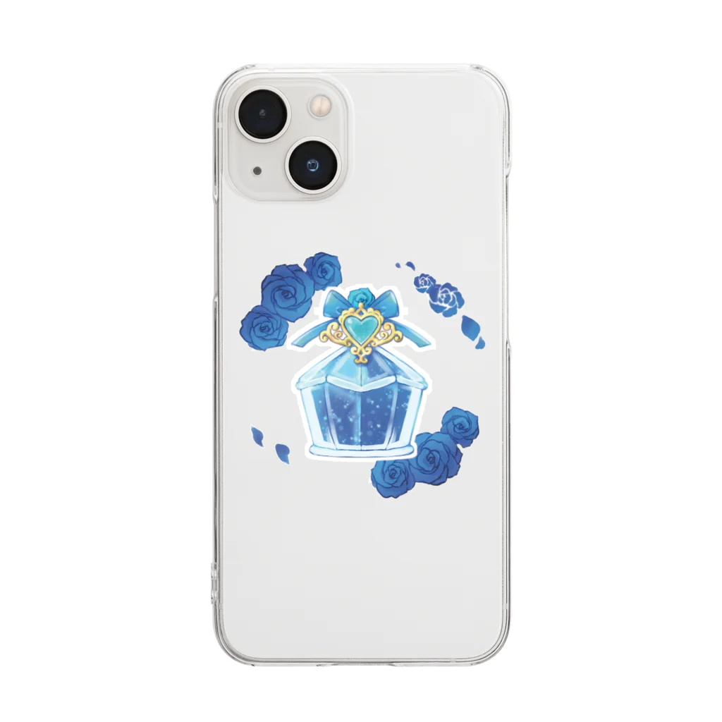 Murasaki-siaの青薔薇の小瓶 Clear Smartphone Case