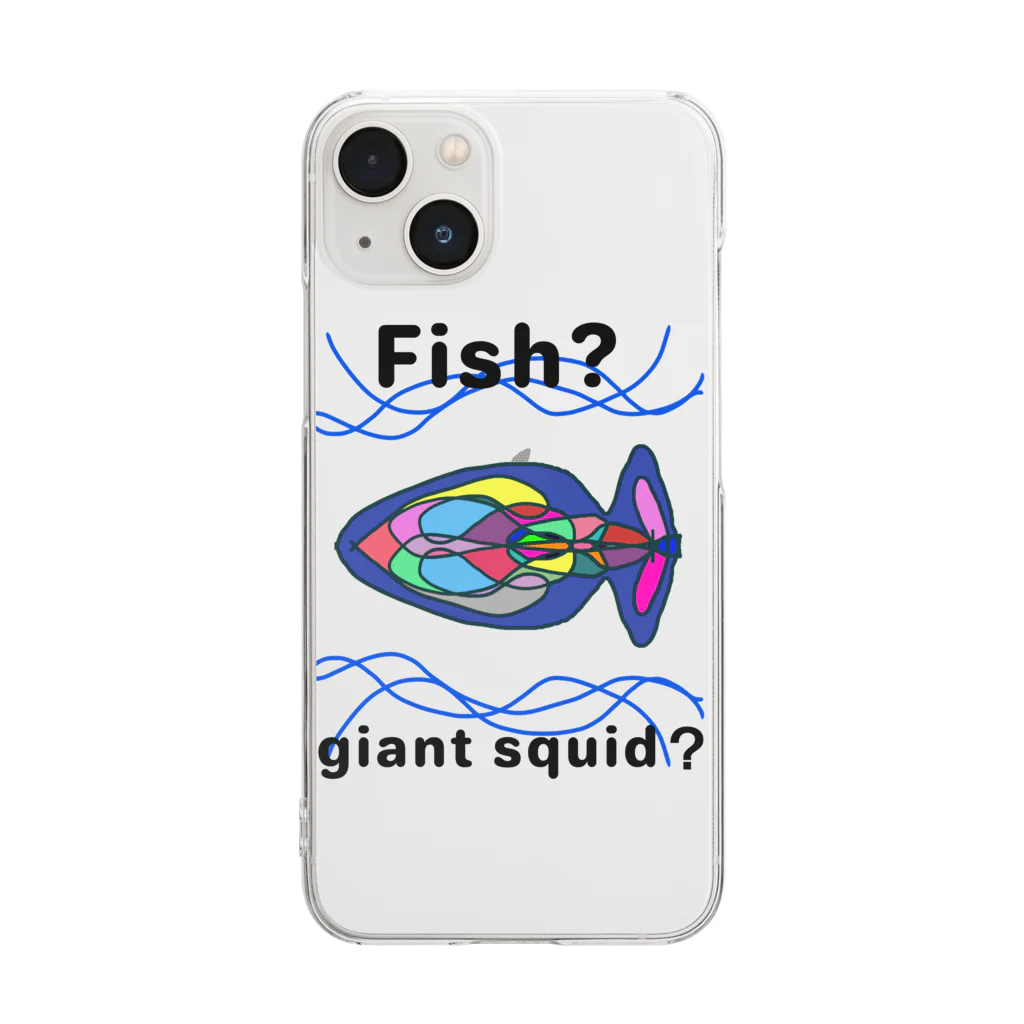 Future Starry Skyのfish?giant squid? Clear Smartphone Case