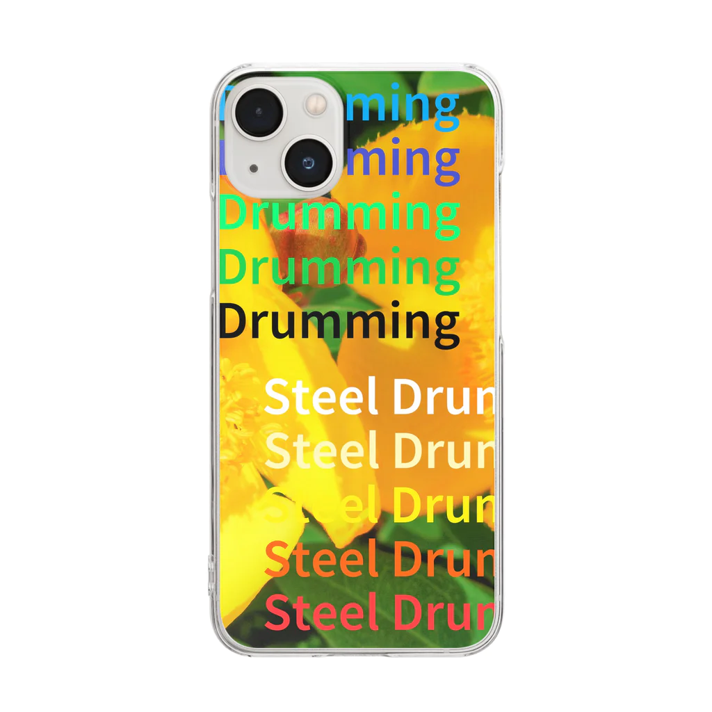 風車堂の22-Steel Drumming Clear Smartphone Case