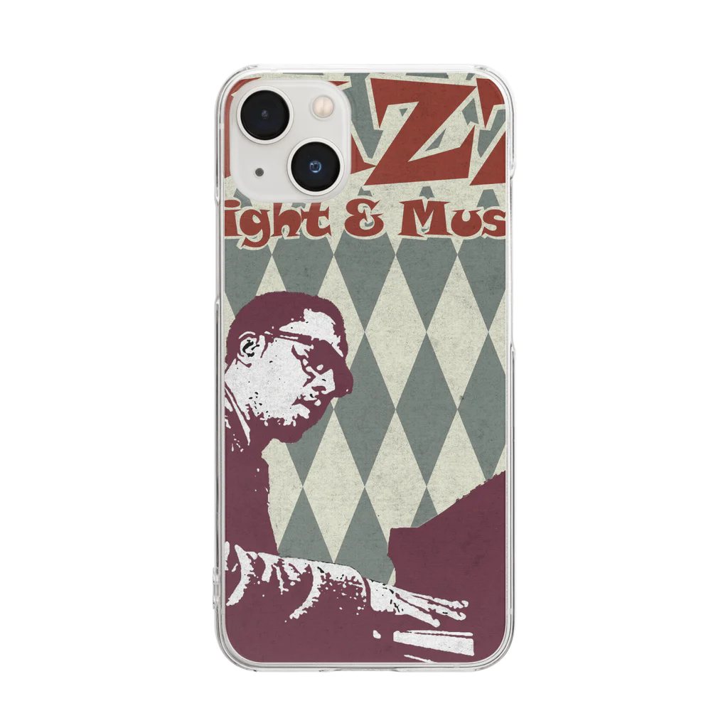 Hungry FreaksのJAZZ: Night & Music Clear Smartphone Case