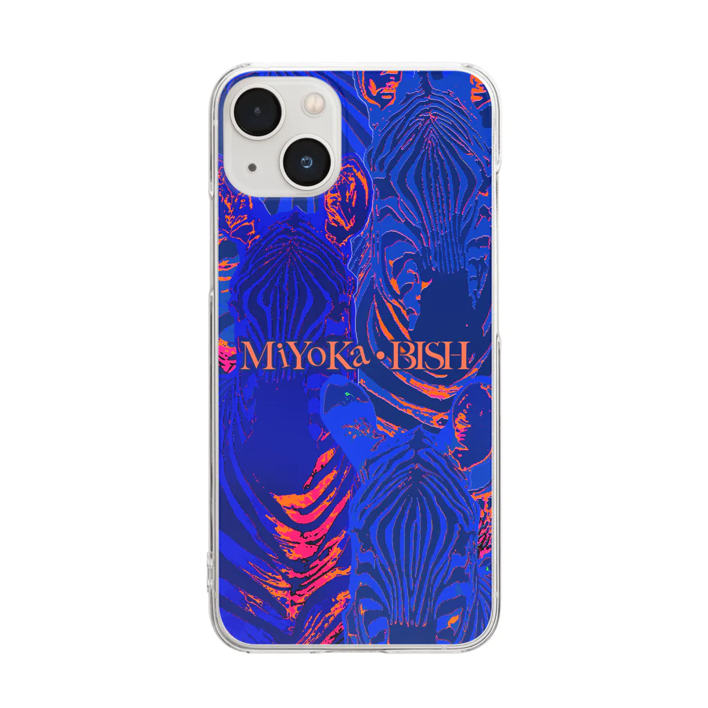 MiYoKa-BISHのBlue Zebra by MiYoKa-BISH Clear Smartphone Case