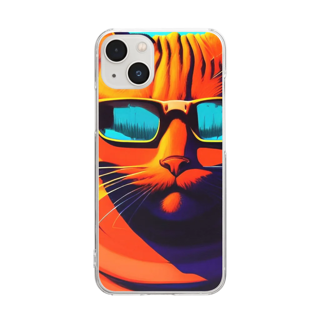 妖怪大学のCool Cat Clear Smartphone Case