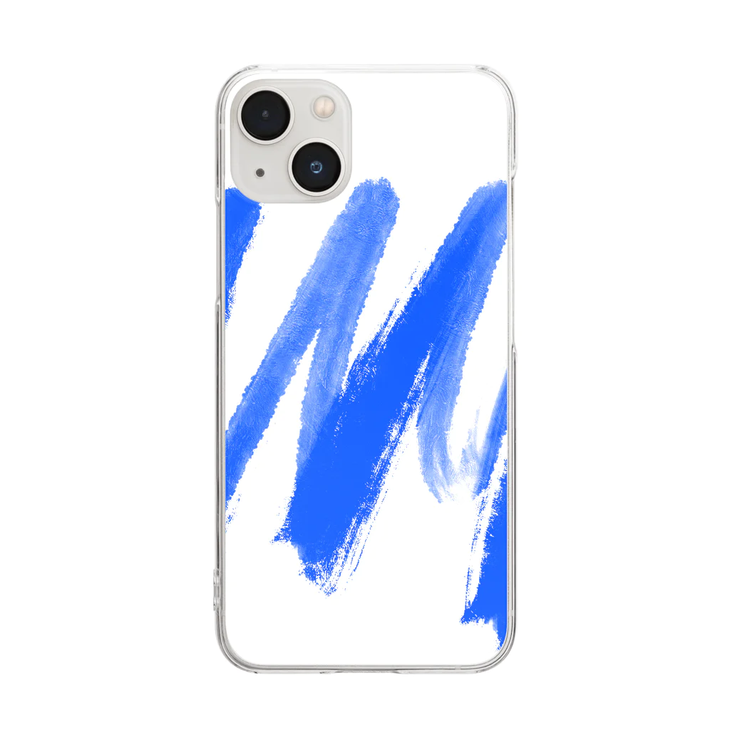 SALのblue paint Clear Smartphone Case