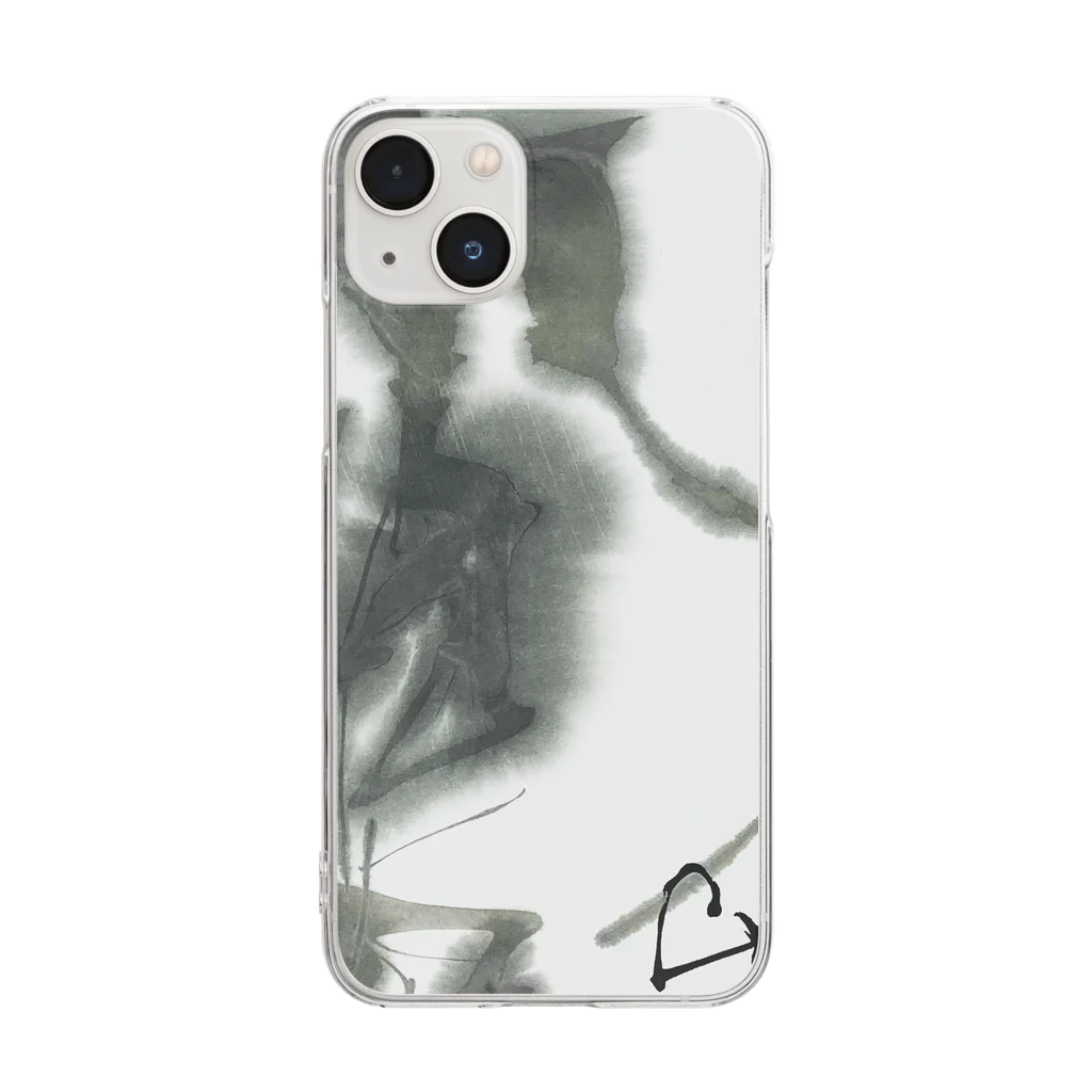 筆文字専門〜tion〜の『創』墨アート　スマホケース Clear Smartphone Case