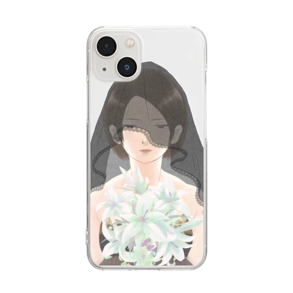 OCTPATH。の黒い花嫁 Clear Smartphone Case