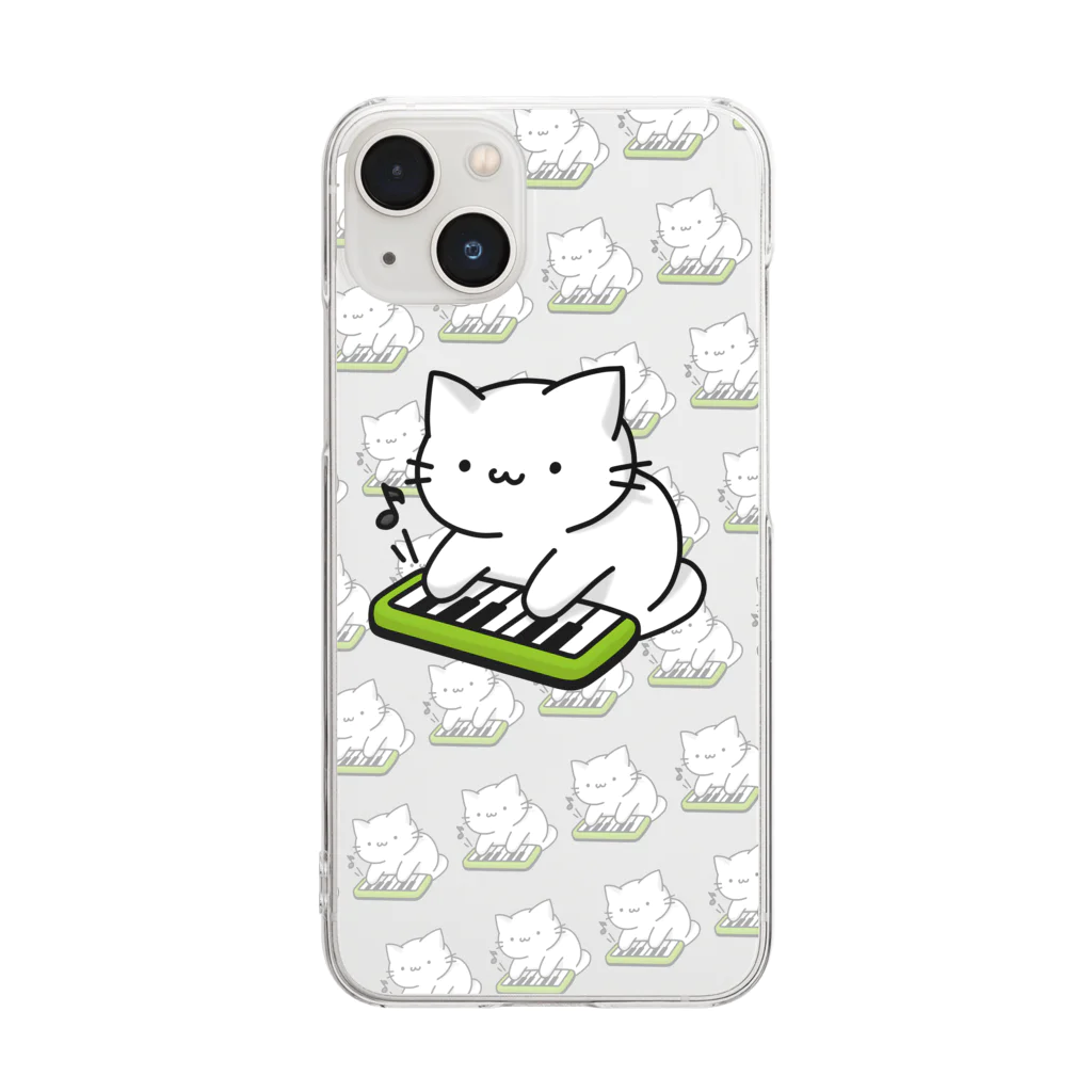 せきれいの音楽室のねこ ミニピアノ Clear Smartphone Case