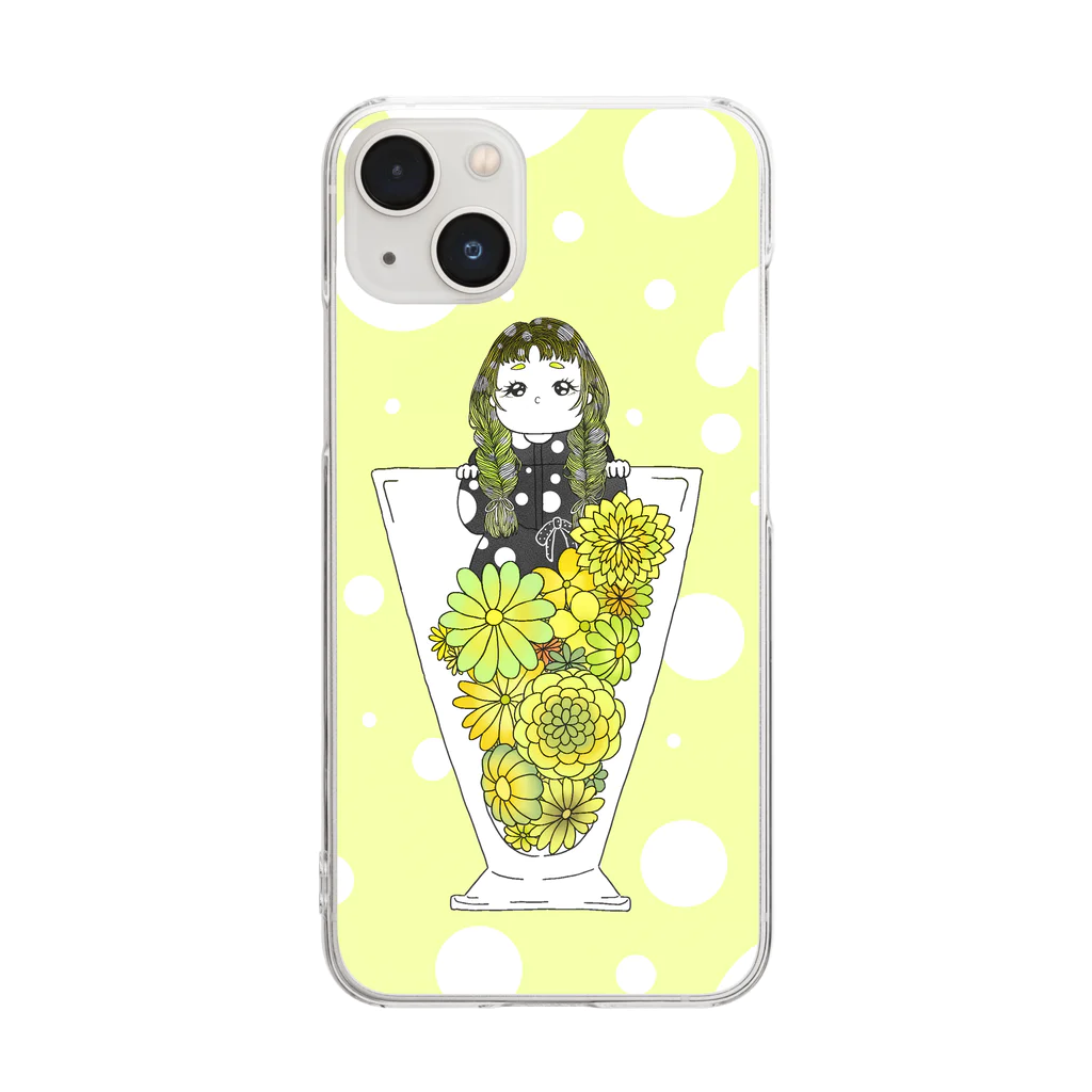 HibAnaの炭酸系女子(レモンソーダ) Clear Smartphone Case