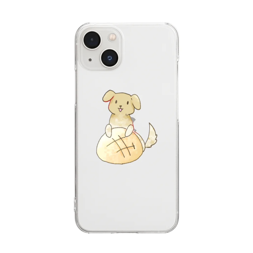 碧野屋のメロンパン×いぬ Clear Smartphone Case