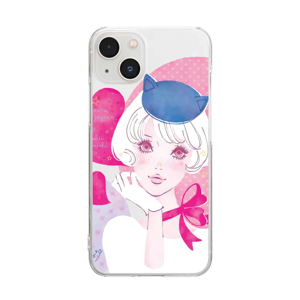 蛯原あきらのねこ耳お帽子 Clear Smartphone Case