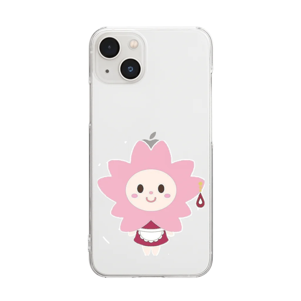 さくちゃんのおみせのさくらっこちゃん【カラー】 Clear Smartphone Case