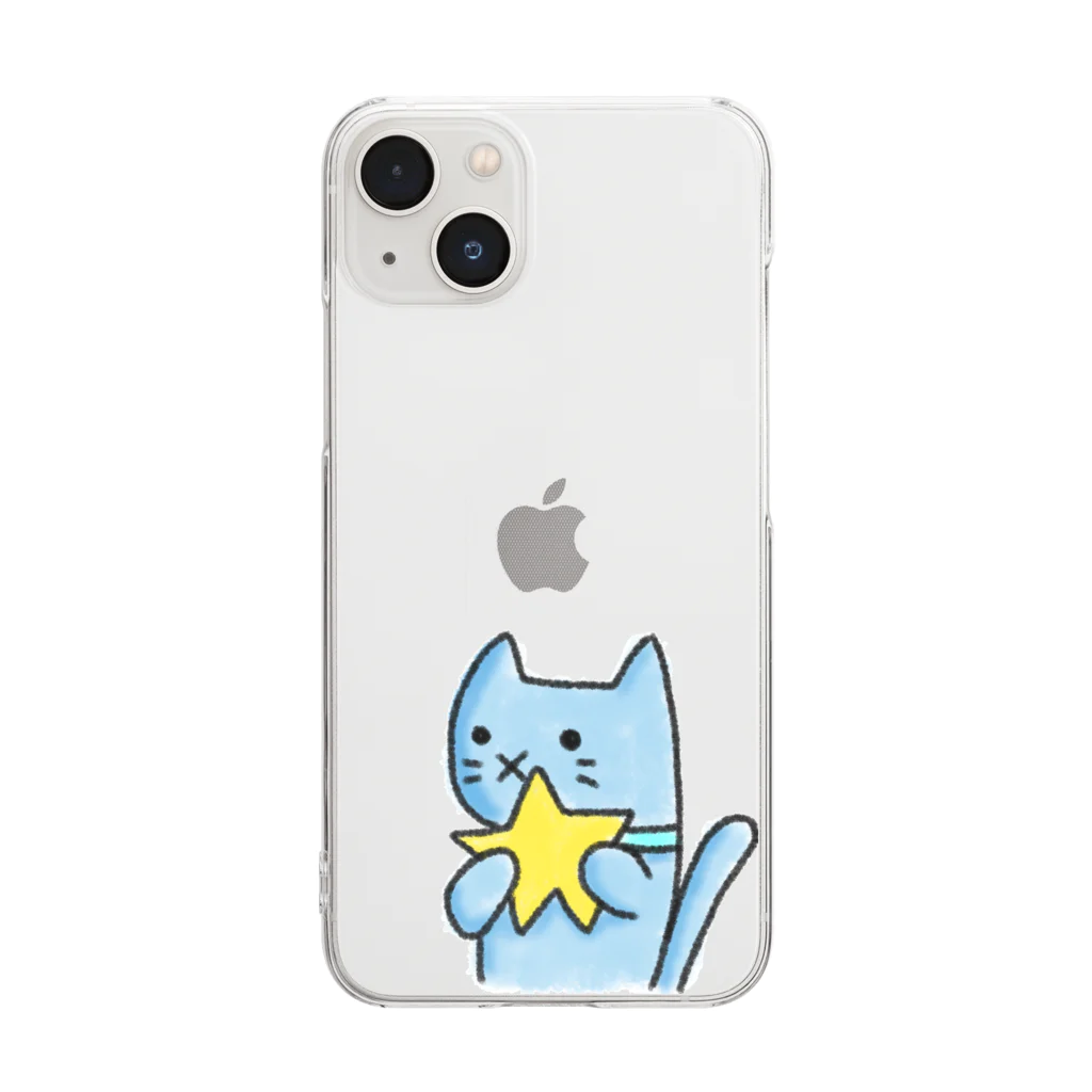 neko_no_kuniの星が欲しいにゃん☆ Clear Smartphone Case