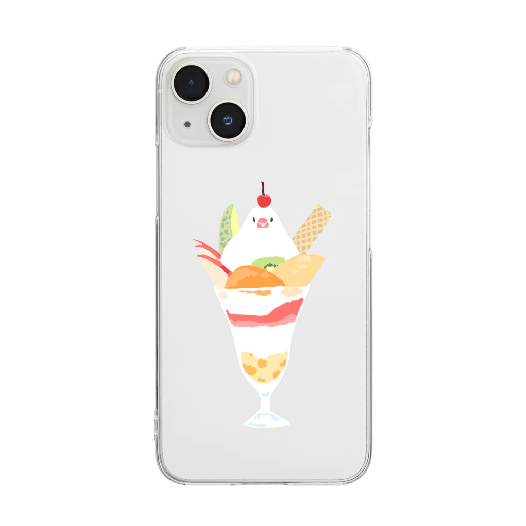 たかはらのパフェ文鳥 Clear Smartphone Case