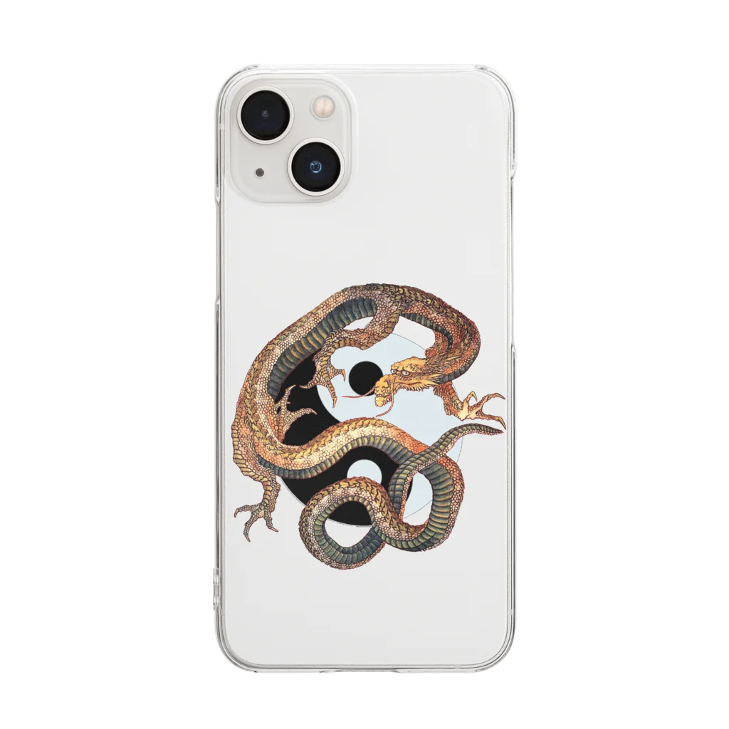 R.MUTT2024のタオ北斎龍 Clear Smartphone Case