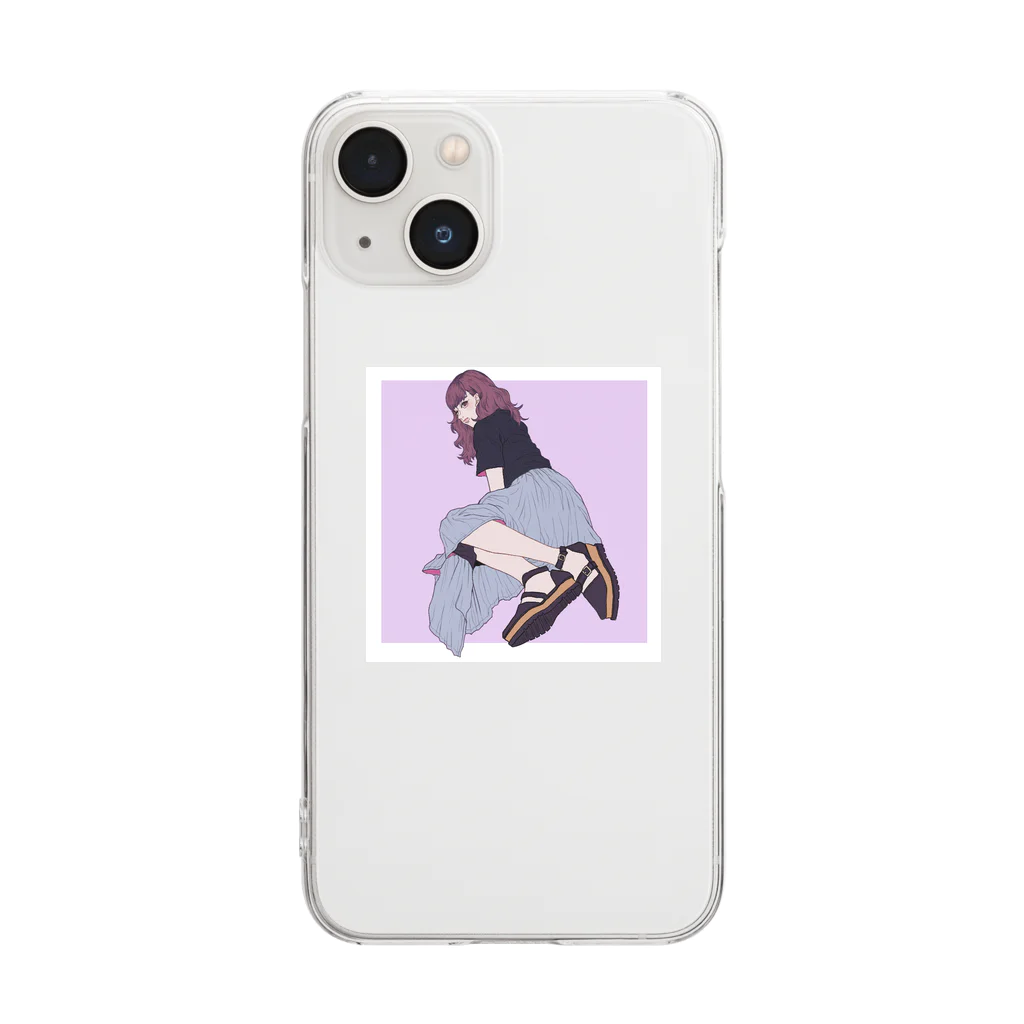 空き家のロングスカートちゃん Clear Smartphone Case