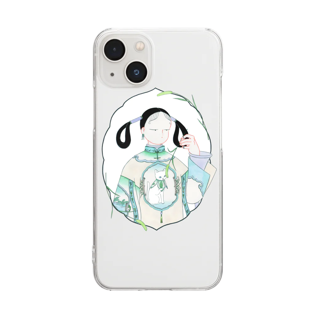 大津萌乃の猫じゃらし Clear Smartphone Case