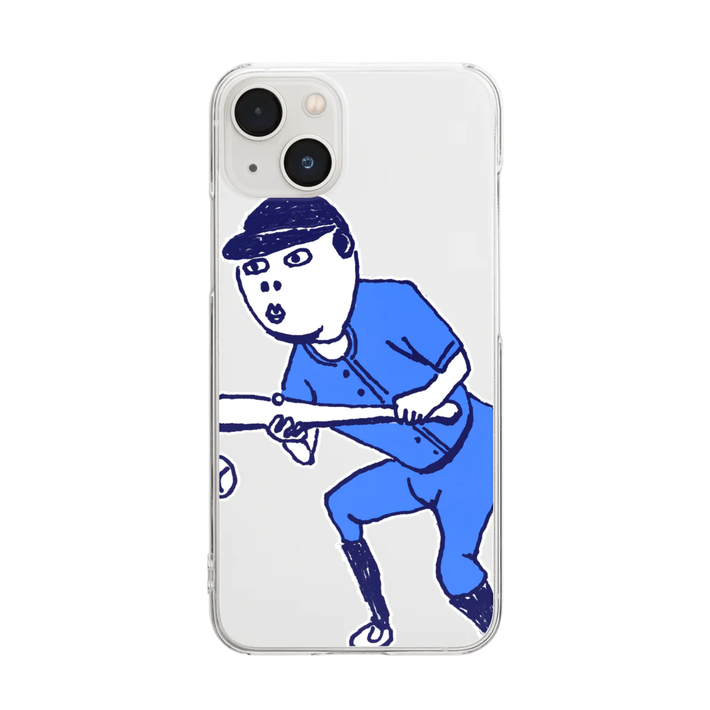 NIKORASU GOのこの夏おすすめ！野球デザイン「バント」＜文字なし＞（Tシャツ・パーカー・グッズ・ETC） Clear Smartphone Case
