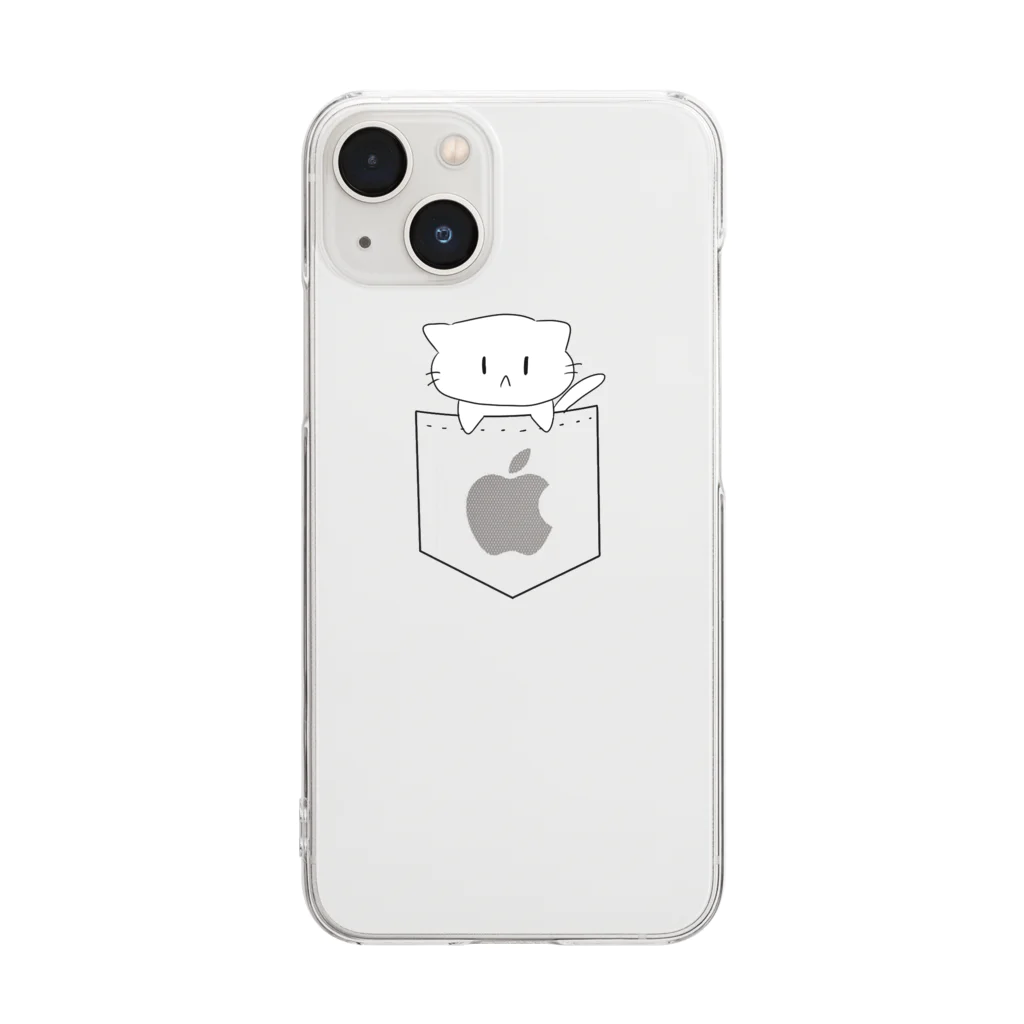 隠世はてなの3秒ねこのポケットからねこです Clear Smartphone Case