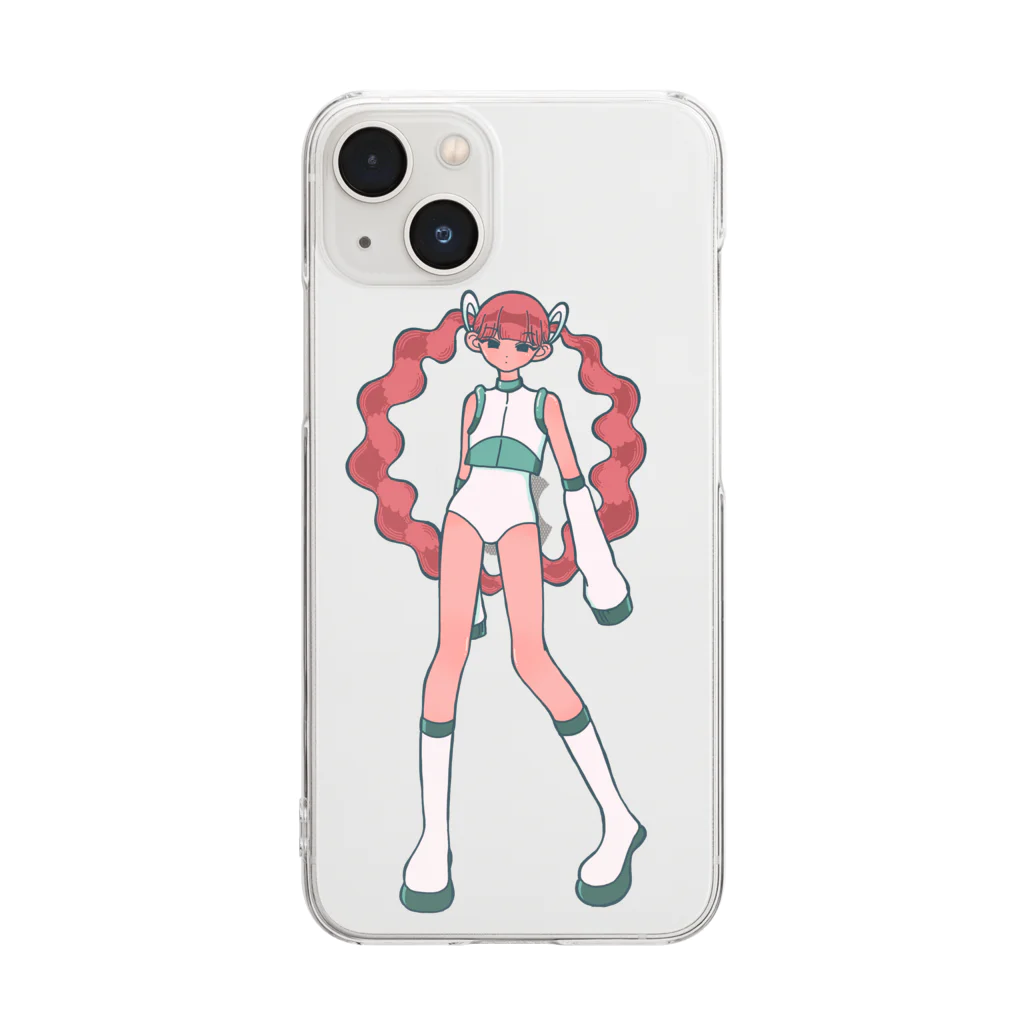 きらきら百貨店のふわふわ赤毛ﾁｬﾝ Clear Smartphone Case