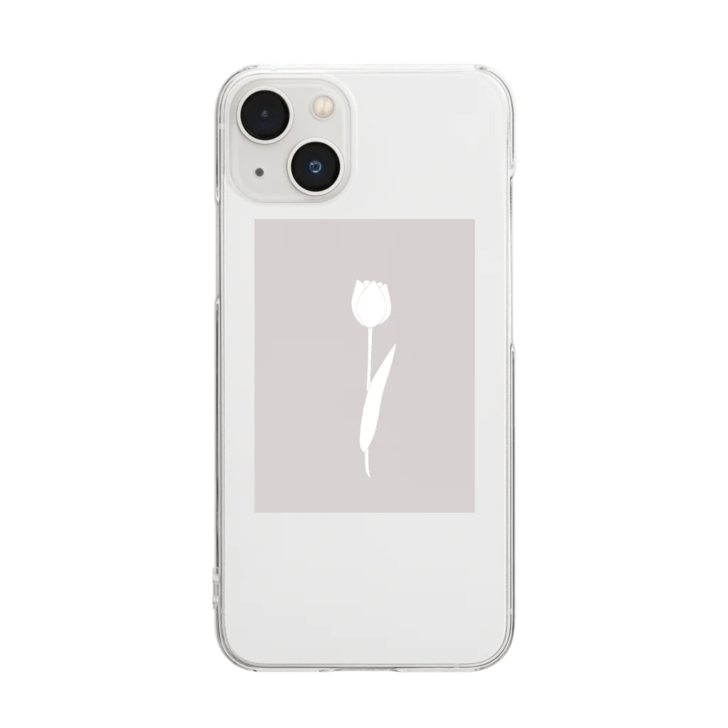 rilybiiのTulip silhouette Clear Smartphone Case