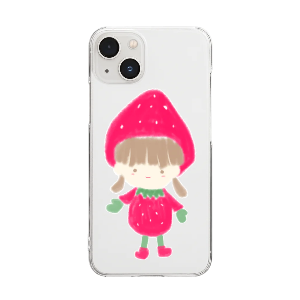 rurugirlのいちごちゃん🍓 Clear Smartphone Case