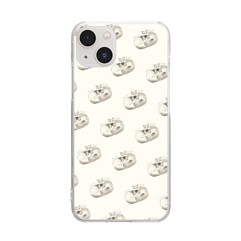 AMI_Illustrationの＜保護猫サポート＞ おひるねねこ Clear Smartphone Case