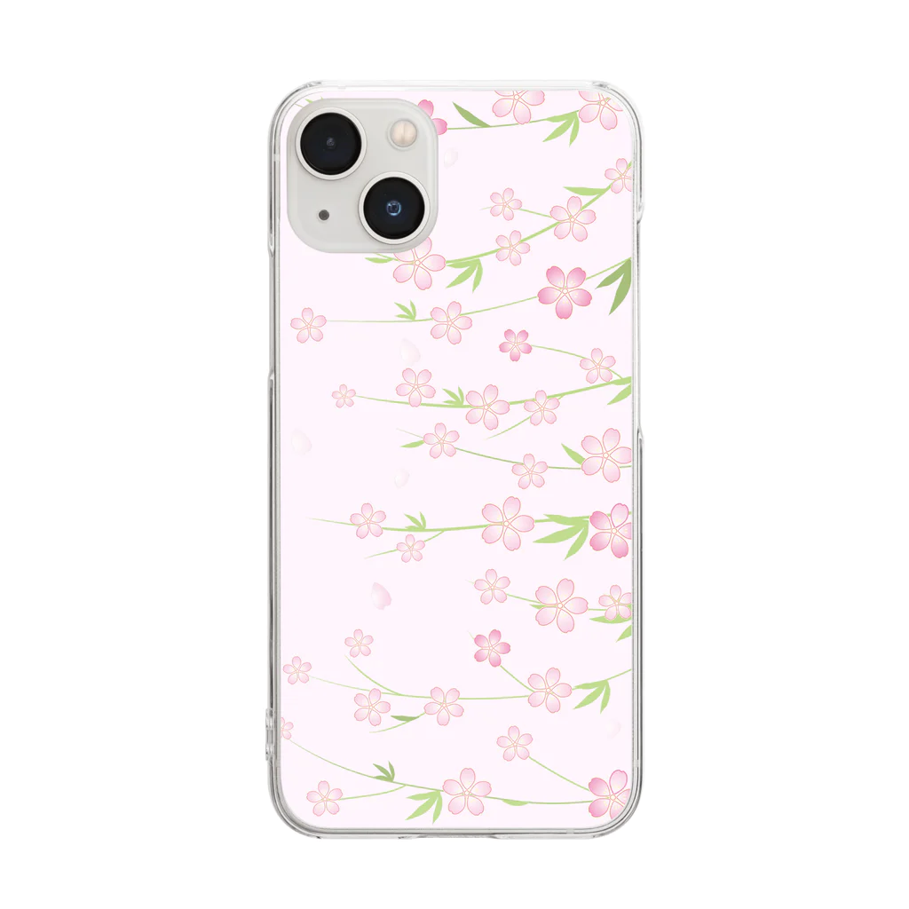 orange_honeyの桜68-2 Clear Smartphone Case