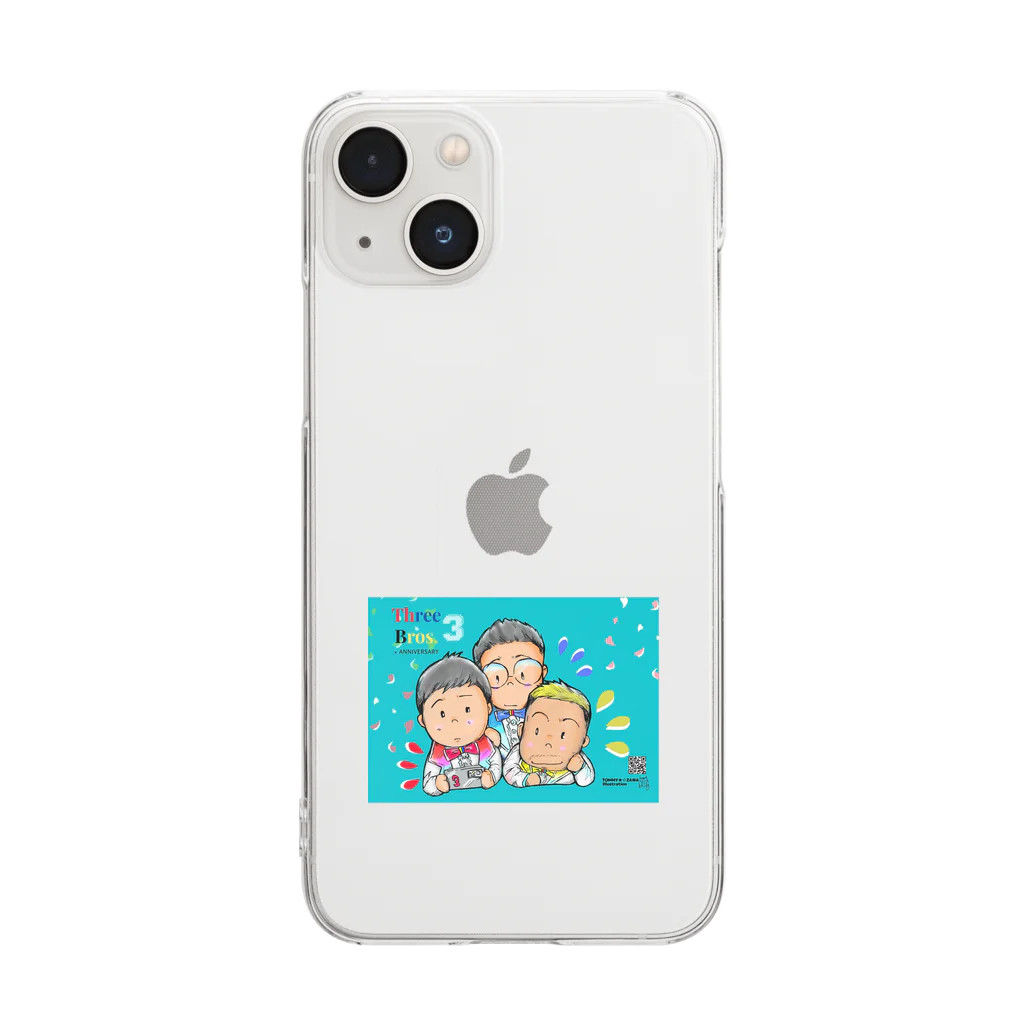 TOMMY★☆ZAWA　ILLUSTRATIONの三兄弟。記念日。 Clear Smartphone Case