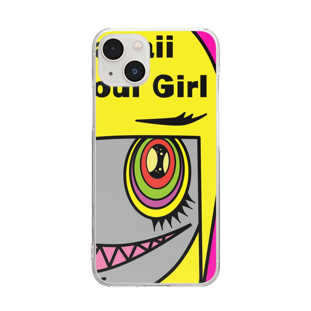 たすけんのイラストグッズのグールーのスー子さん（Kawaii Ghoul Girl） Clear Smartphone Case