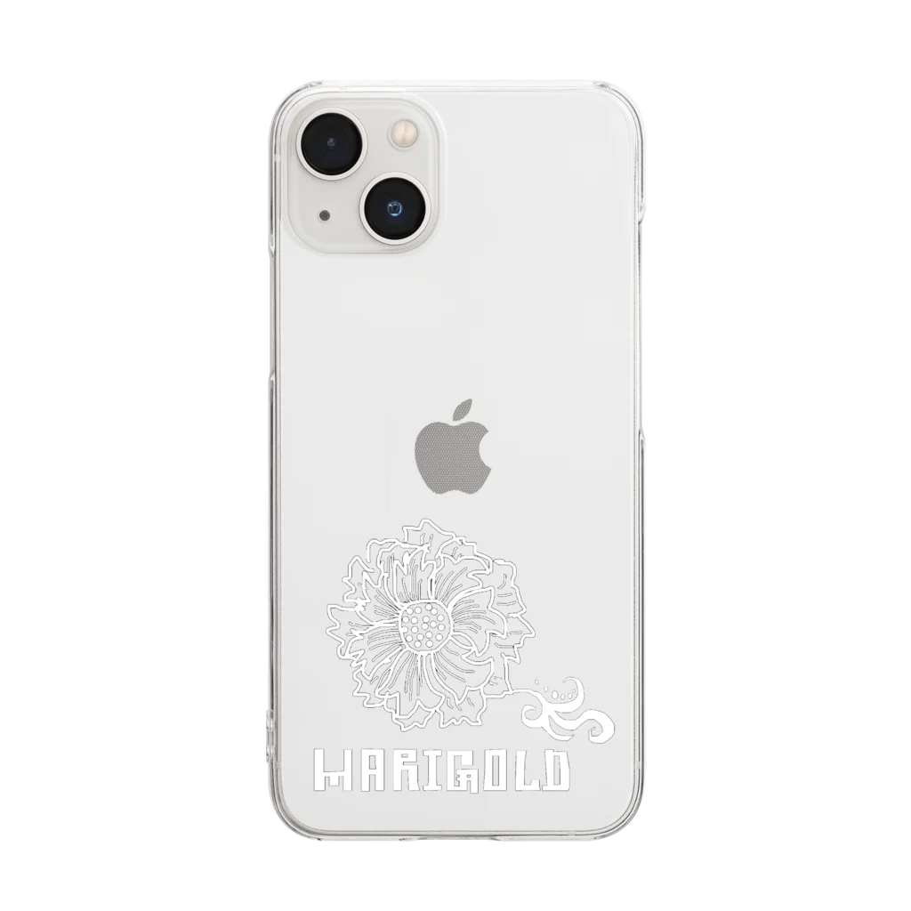 MARIGOLDのMARIGO黒 Clear Smartphone Case