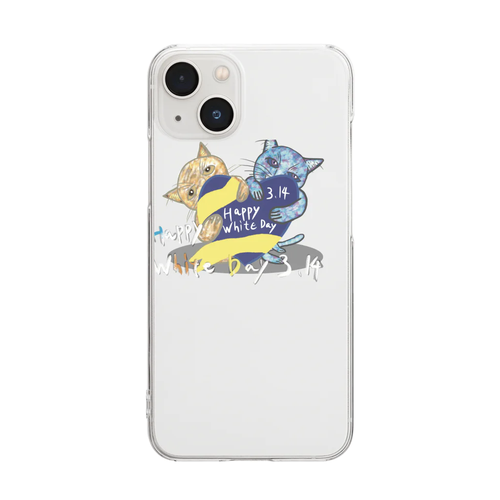 AkironBoy's_ShopのHappy White Day 3.14 〜あなたは誰にお返ししますか❓〜 Clear Smartphone Case