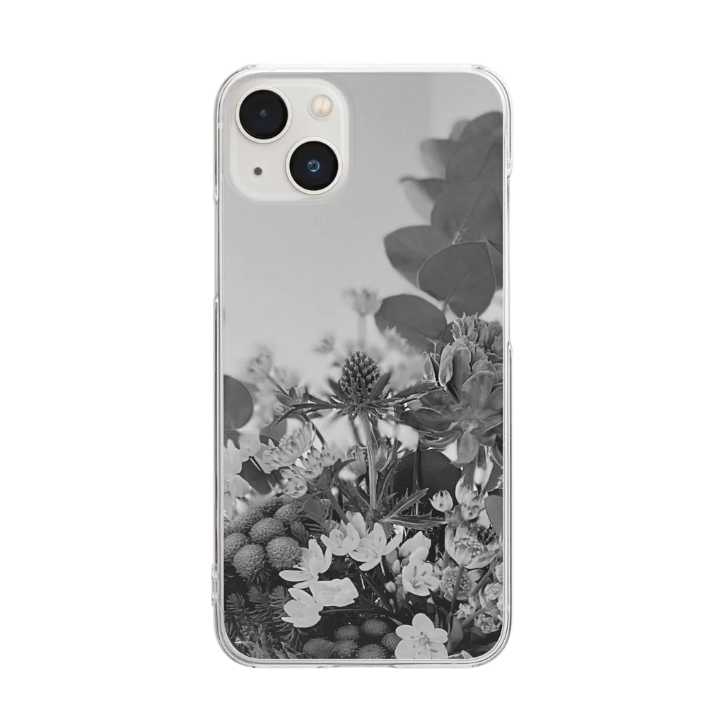 pin_designworksのエリンジウム花束 Clear Smartphone Case