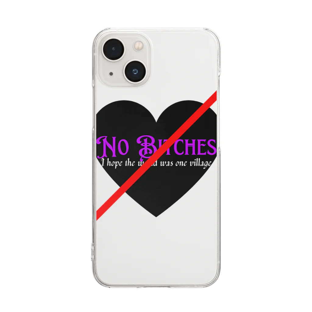 No Bitches 総塾長@REALITYのNo  Bitches Clear Smartphone Case