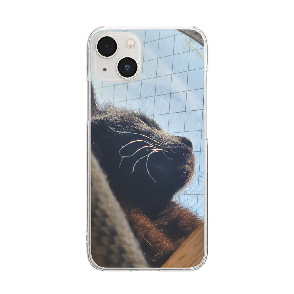 チーかまの黒猫クロくん Clear Smartphone Case