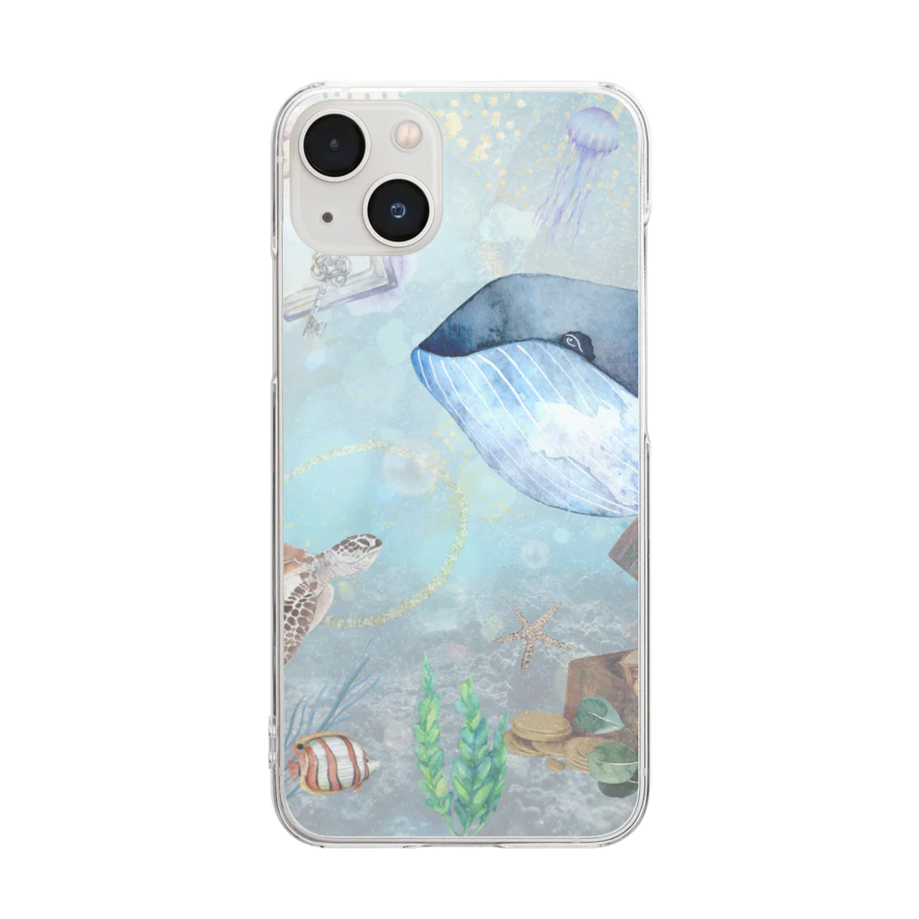 canvaアートデザインの海 Clear Smartphone Case